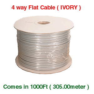 4C 28AWG IVORY Modular 1000 Feet Cable Reel