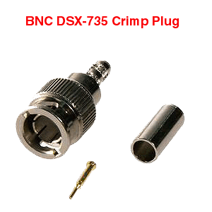 BNC DSX 735 Cable Male Crimp Plug 75 ohm