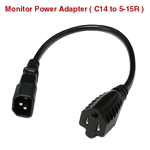 Power Cord C14 to C15 Black/ SJT 14/3