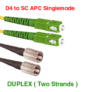 D4 to SC APC Fiber optic Cables