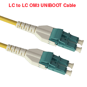 LC/UPC to LC/UPC OM3 UNI-BOOT Multimode Duplex