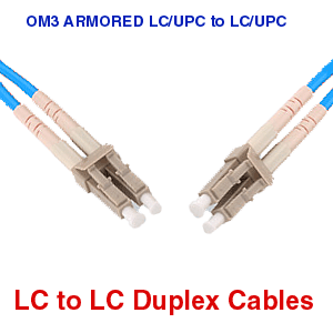 LC/UPC-LC/UPC Armored OM3 Fiber Cables