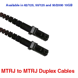 MT-RJ to MT-RJ OM1 and OM2 Multimode Fiber Optic Patch Cable