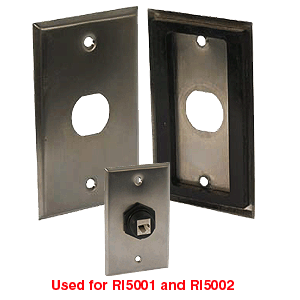 1-Port Single Gang Stainless Steel Wallplate with Water Seal