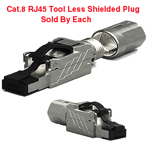 Cat.8 RJ45 Tool Less Shielded Plug