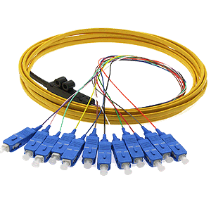 12 Fiber SC/UPC 9/125 SM Flat Ribbon Pigtail