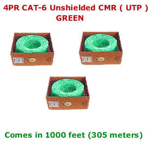 Bulk Wire Solid CAT-6 GREEN
