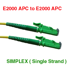 E2000 APC to E2000 APC Simplex Fiber Cables