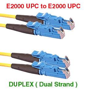 E2000 UPC to E2000 UPC 9/125 Duplex Fiber Optic Cables