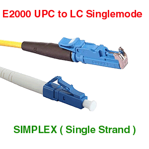 E2000 UPC to LC SM Simplex Fiber Optic Cables
