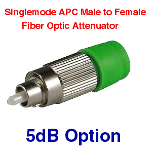 FC/APC Male to FC/APC Female 5dB Fiber Optic 850um ATTENUATOR