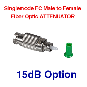 FC Male to FC Female 15dB Fiber Optic 850um ATTENUATOR