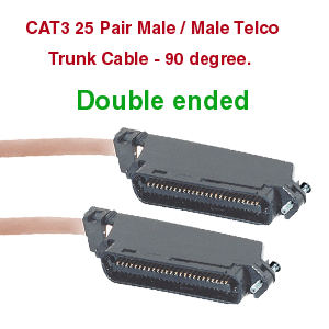 RJ21 CAT-3 Telco Male to Telco Male Trunk Cables