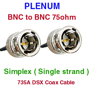 BNC to BNC 735 Plenum Cables