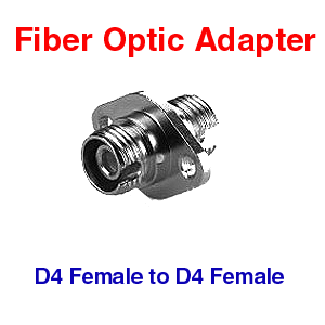 D4 to D4 Fiber Optic Adapter