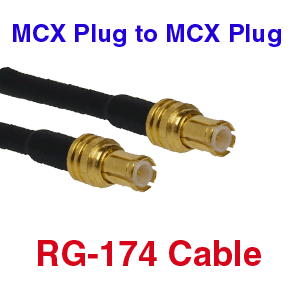 MCX Plug to MCX Plug RG-174 Coax Cables
