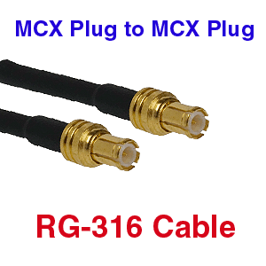 MCX Male to MCX Male RG-316 Coax Cable