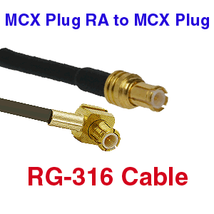 MCX Plug Right Angle RG316 Cables