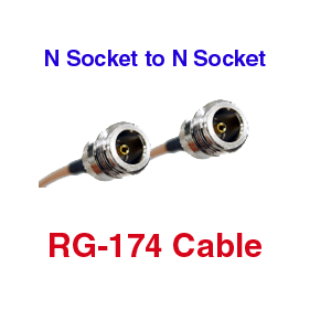 N Female to N Female RG-174 Coax Cables
