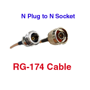 N Plug to N Female RG-174 Coax Cables