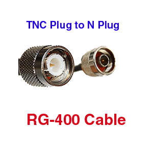 RG-400 TNC Male to N Male Coax Cables