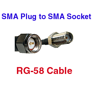 SMA Male to SMA Female RG-58 Cable