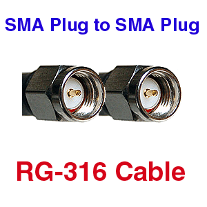 SMA Male to SMA Male RG-316 Coax Cable