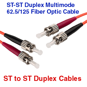 ST to ST Fiber Optic Cables