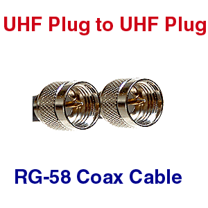 UHF to UHF RG-58 Coax Cables