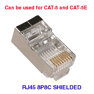 RJ45 SHIELDED stranded CAT-5E Cable - 8P8C SHIELDED Twisted Stranded/Solid 50m CAT-5E