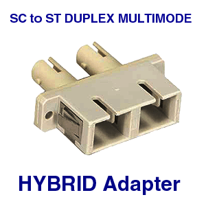 ST to SC Duplex Adapter - SC to ST DUPLEX M/M Bronze sleeve, plastic body