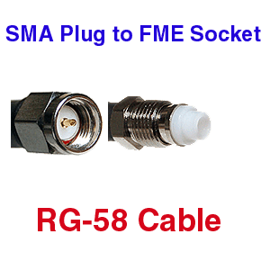 FME F to SMA M RG-58
