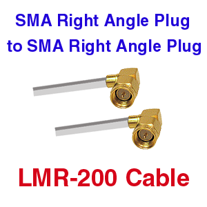 SMA Right Angle to SMA Right Angle LMR200