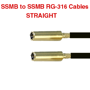 SSMB Plug to SSMB Plug Straight RG316 50ohm SINGLE Cable