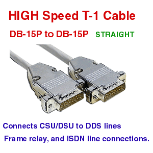 T-1 DB-15M to DB-15M Straight